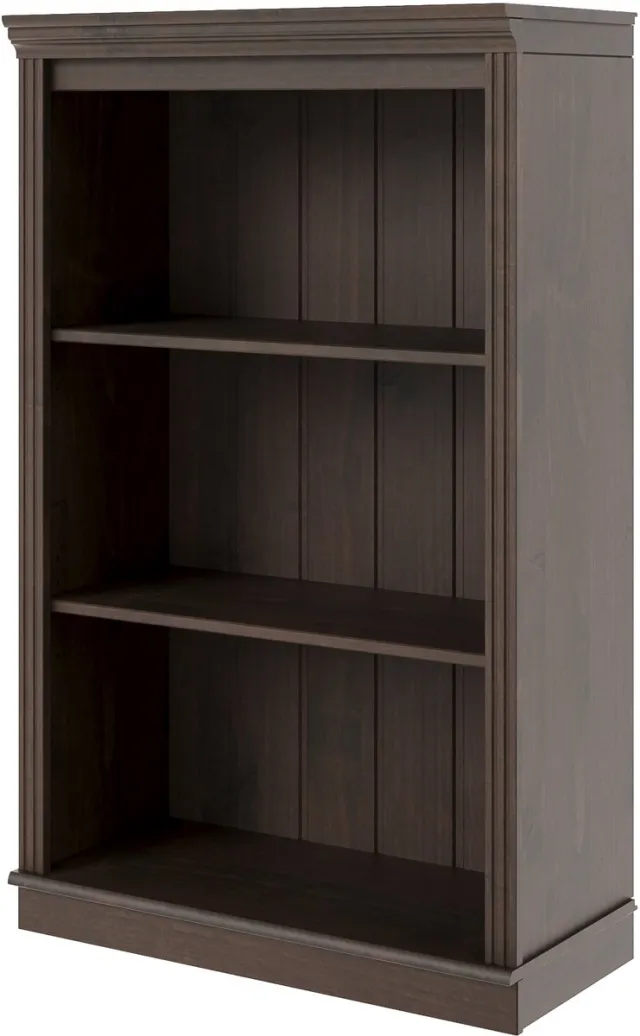 Notio Living Anita-Boekenkast laag in dennenhout donkerbruin havana-lak
