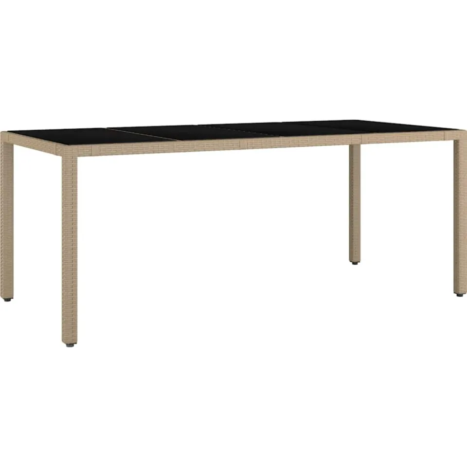 vidaXL 9-delige Bistroset met kussens poly rattan beige, foto 4