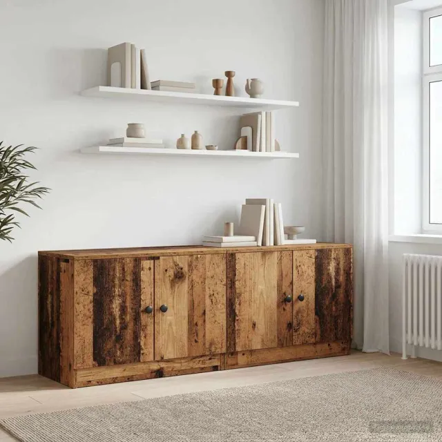 vidaXL Opbergkast voor Loftbed 2 st Oud hout 66 x 35 x 48 cm bruin, foto 2