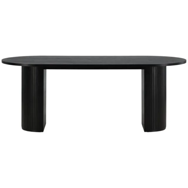 Svea Vinta deens ovale eettafel - 200 x 90 cm - zwart