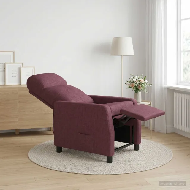 vidaXL Relaxfauteuil Paars Stof