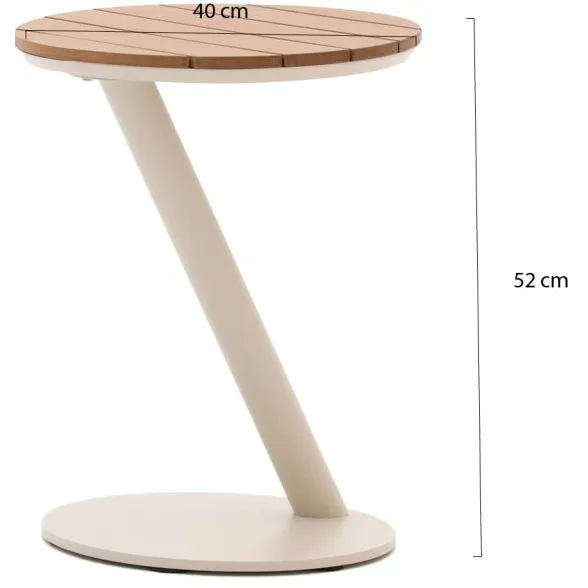 Bellagio tuinmeubelen Bellagio Loiano bijzet tuintafel ø40cm (h:52cm) bruin, foto 2