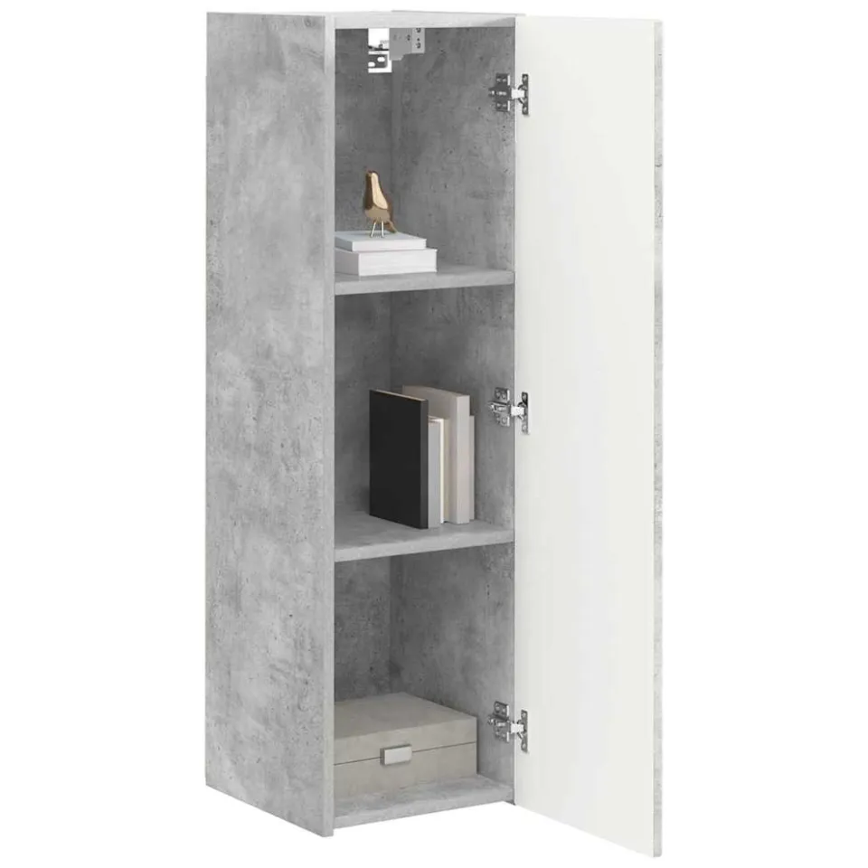 vidaXL TV Wandkast 2 st Betongrijs Bewerkt hout grijs, foto 3