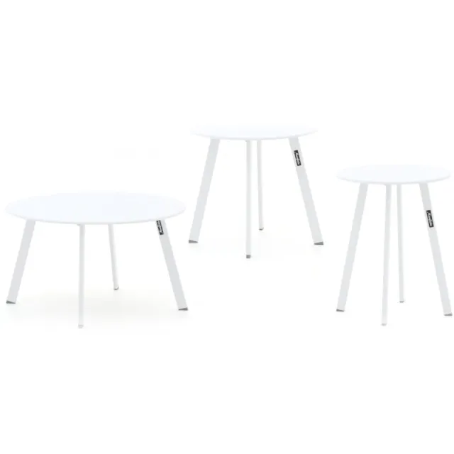 Manifesto Furniture Manifesto Bovezzo bijzet tuintafelset 3-delig Wit