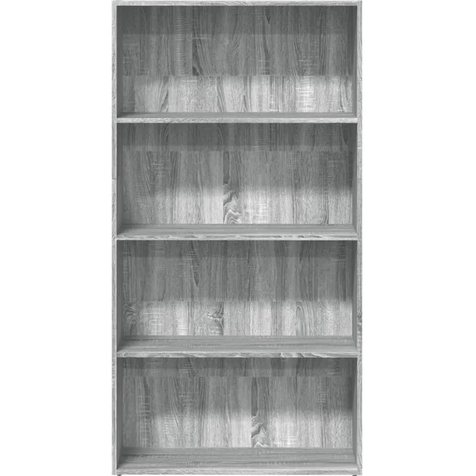 vidaXL Boekenkast 80x30x152 cm bewerkt hout grijs sonoma eikenkleurig, foto 4