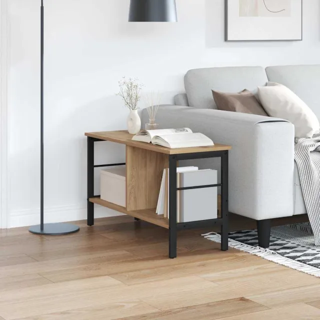 vidaXL Boekenkast 2-laags 82 x 32 x 47 cm Bewerkt hout Artisan Eiken Bruin