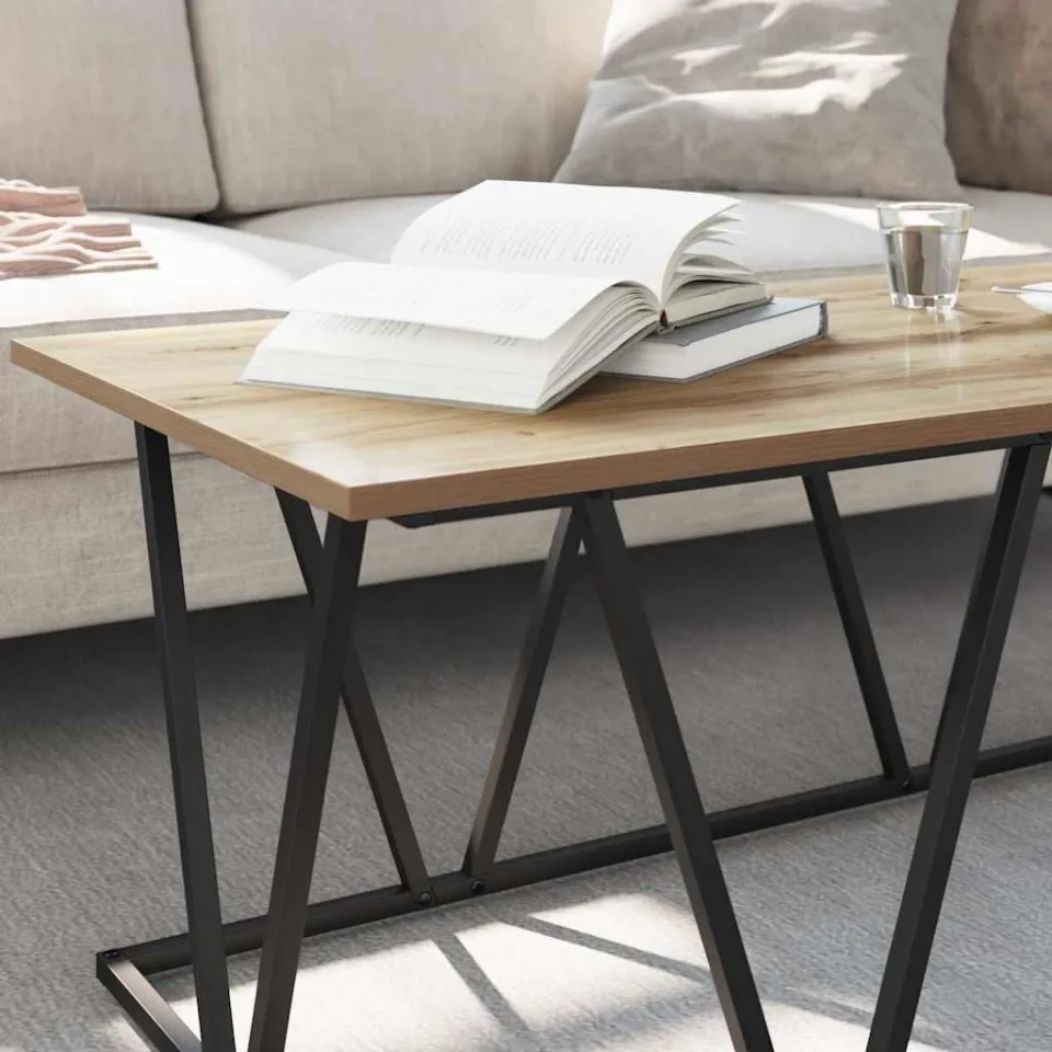 vidaXL Salontafel Artisan Eiken 100 x 50 x 40 cm, foto 4