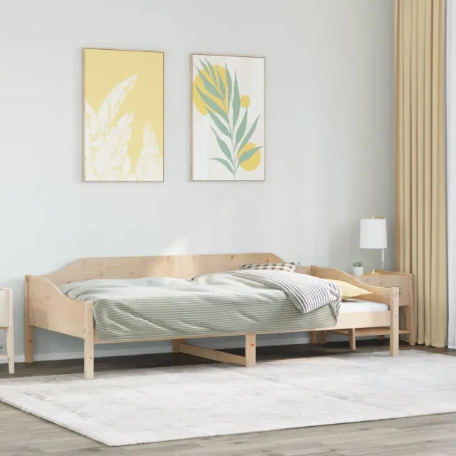 vidaXL Bedframe zonder matras massief grenenhout 90x190 cm Bruin