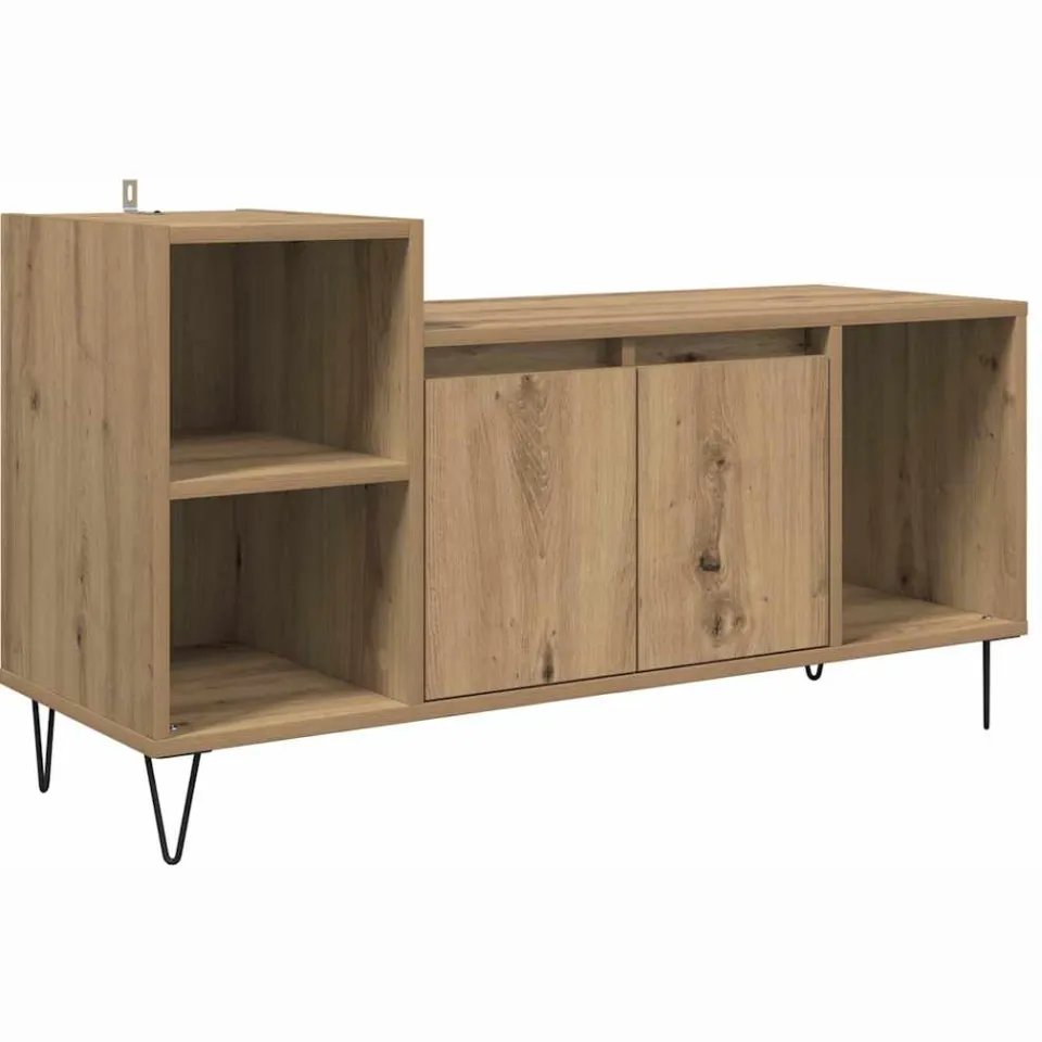 vidaXL TV-kast 100 x 35 x 55 cm Artisan Eiken Bewerkt hout, foto 3