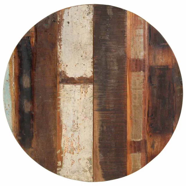 vidaXL Tafelblad rond 15-16 mm 70 cm massief gerecycled hout Meerkleurig