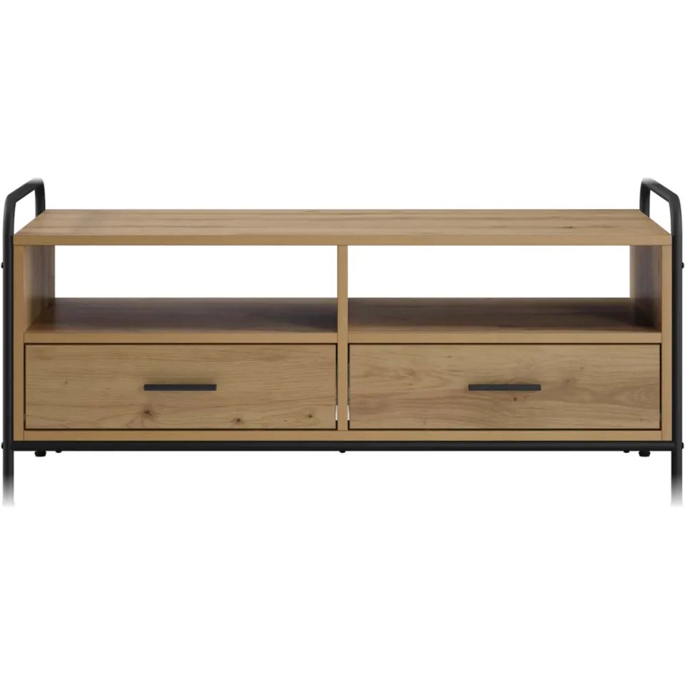 vidaXL Salontafel Artisanaal eiken 99,5 x 49 x 46 cm Bewerkt hout, foto 4