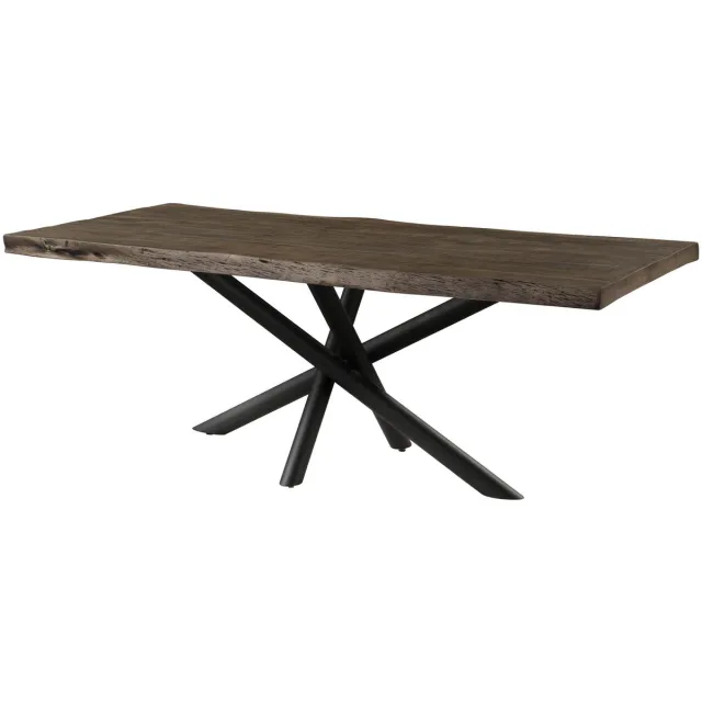 MASSIVMOEBEL24 .DE FREEFORM eettafel grijs gelakt massief hout mango 220x100cm