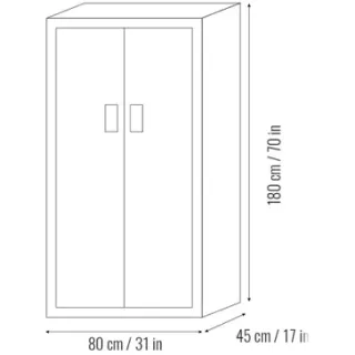 Garage Serie Ar Shelving Metalen Kast 180x80x45cm grijs, foto 2