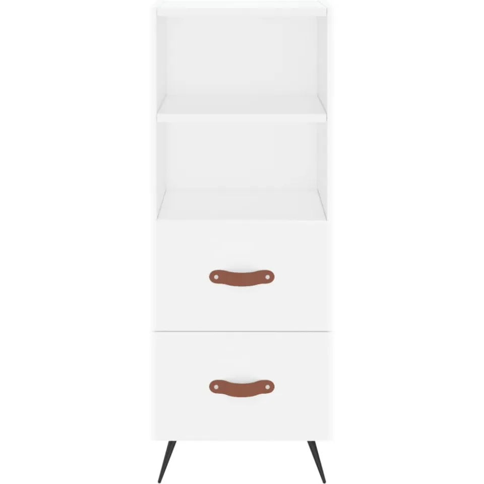 vidaXL Dressoir 34,5x34x90 cm bewerkt hout wit, foto 3