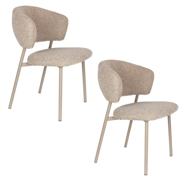 Housecraft Living eetkamerstoel (set van 2) Jasmine Beige