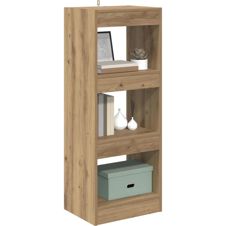 vidaXL Boekenkast 3-laags 37 x 30 x 103 cm Bewerkt hout Bruin