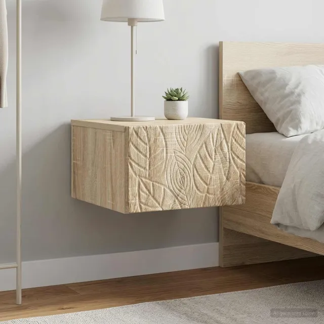vidaXL Wandmontage Zijtafel 2 st Sonoma Eiken 34,5 x 33 x 20 cm, foto 2