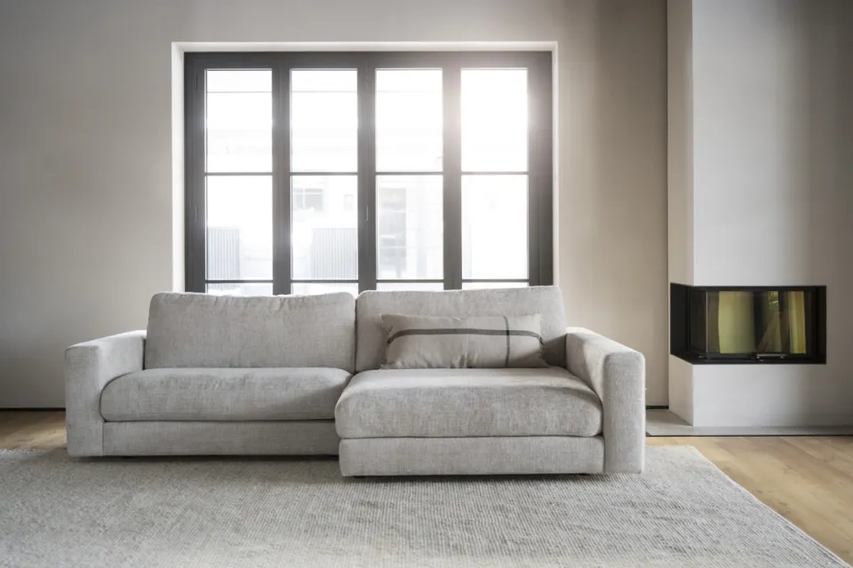 Rowico Home Duncan modulaire gestoffeerde hoekbank lichtgrijs/beige - rechts - 258 cm, foto 3