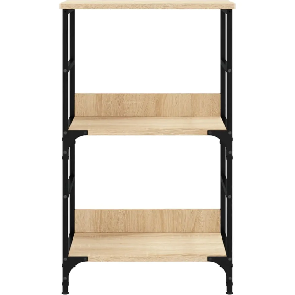 vidaXL Boekenrek 50x33x82 cm bewerkt hout sonoma eikenkleurig Bruin