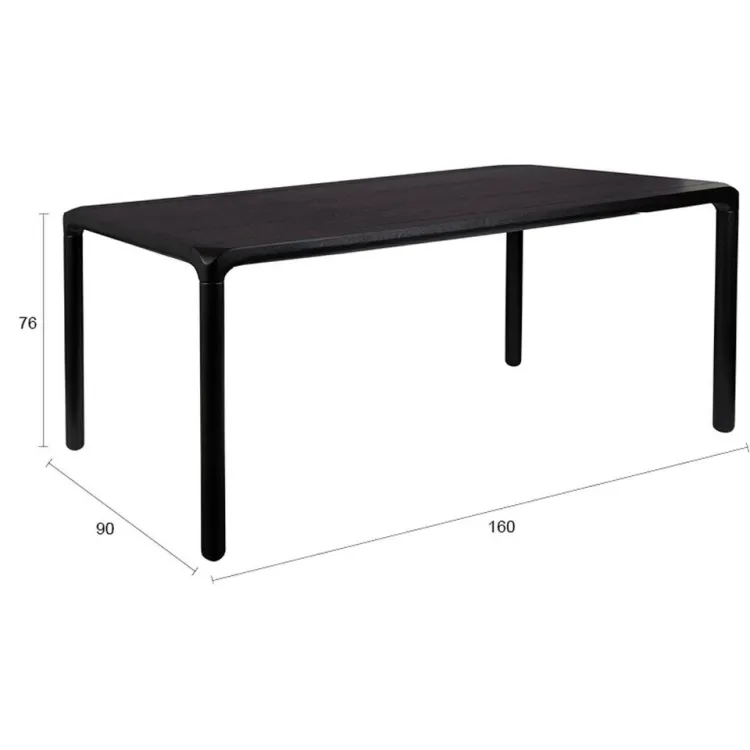 Zuiver eetkamertafel Storm zwart, foto 5
