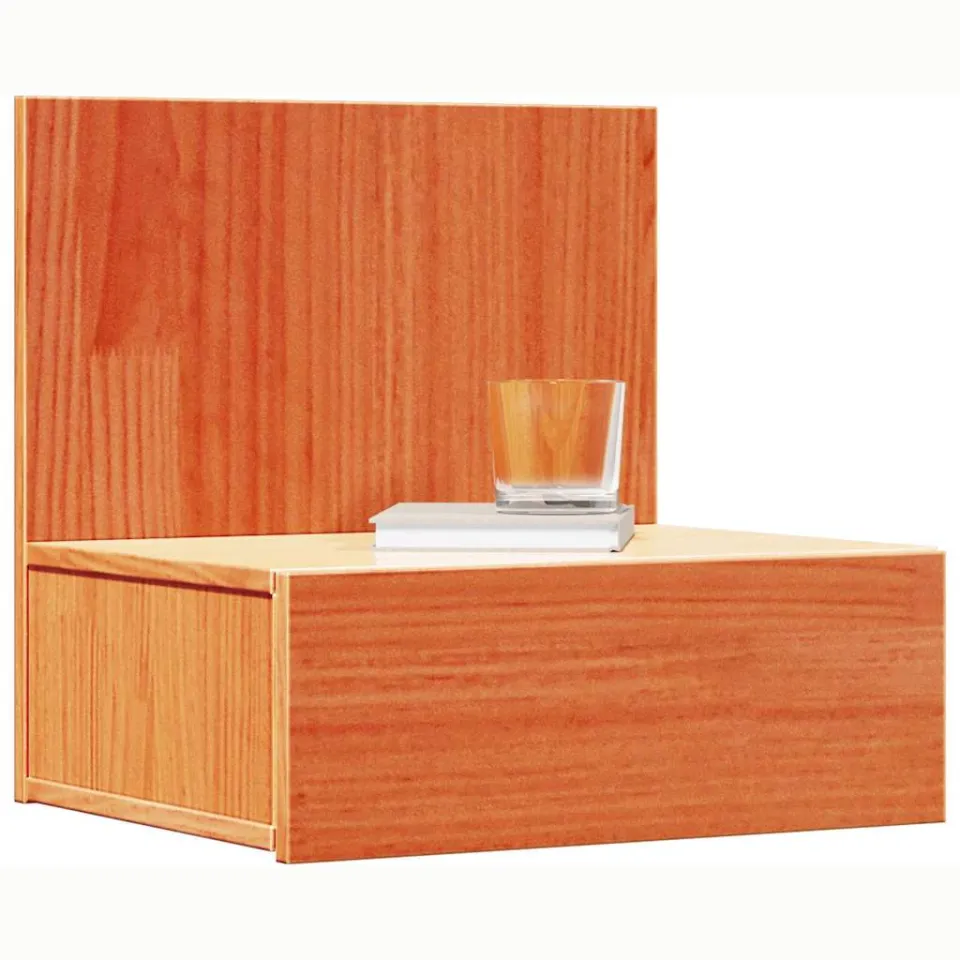 vidaXL Nachtkastje 2 st Wasbruin 42 x 32,5 x 40 cm Massief grenenhout