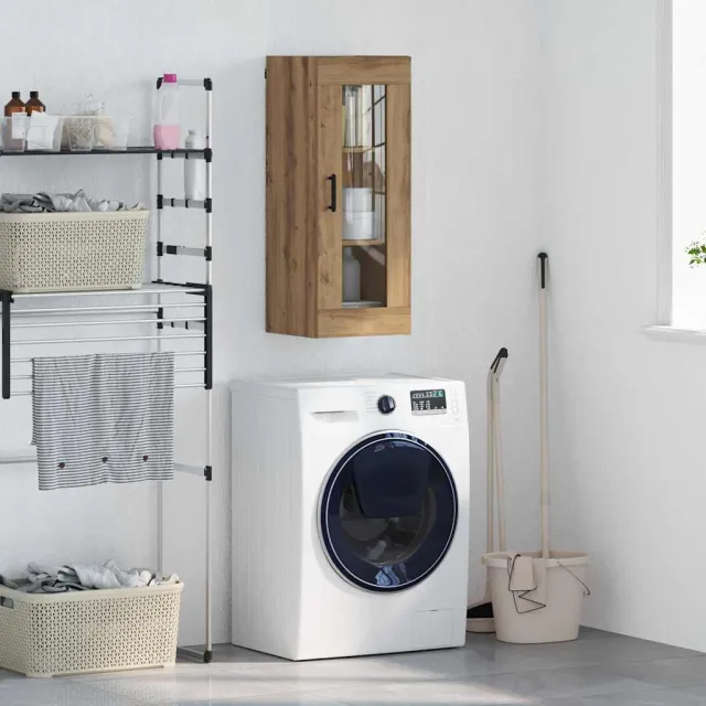 vidaXL Wandkast Artisan Eiken 34,5 x 34 x 90 cm Bruin