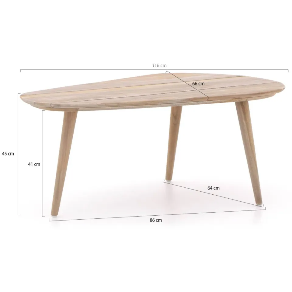ROUGH Furniture ROUGH-K lounge tuintafel 66x116x45cm bruin, foto 2