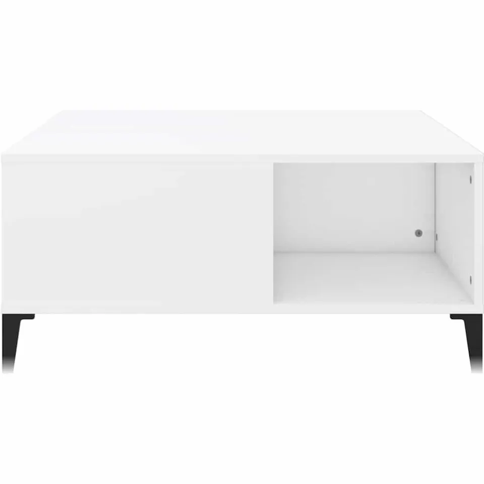 vidaXL Salontafel 80x80x36,5 cm bewerkt hout wit, foto 4