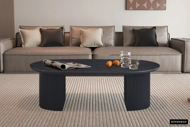 Rousseau Salontafel 'Lagos' 120 cm Ovaal Decor Donkerbruin