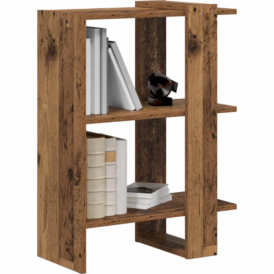 vidaXL Boekenkast 2-laags 52 x 25 x 71,5 cm Bewerkt hout Oudhout Bruin