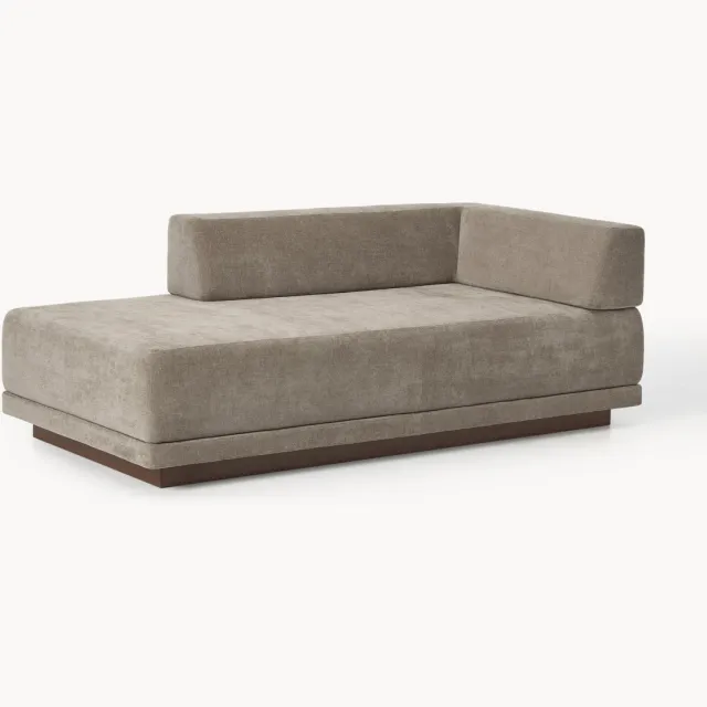 Westwing Collection Hoek chaise longue module Colin Bruin, Taupe