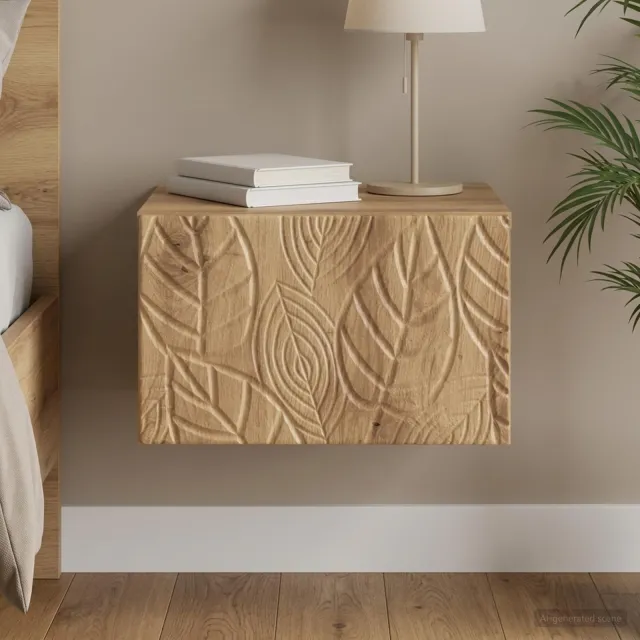 vidaXL Wandbeugel Bedkast Artisanaal eiken 49 x 34,5 x 20 cm, foto 2