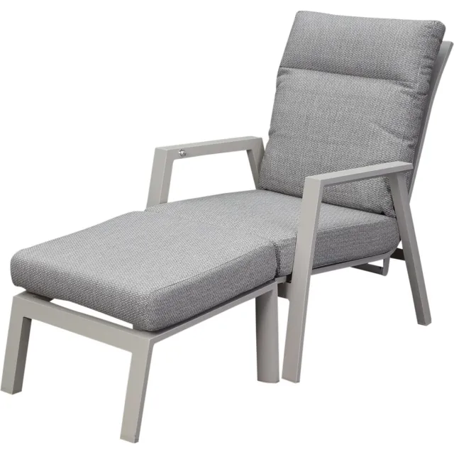 AVH-Collectie Barolo lounge balkonset 2 delig verstelbaar latte creme aluminium