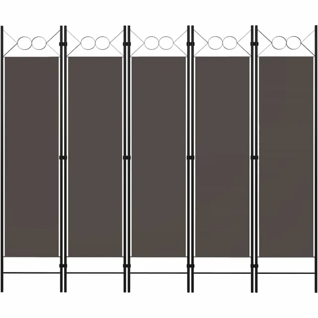 vidaXL Kamerscherm met 5 panelen 200x180 cm antraciet Anthraciet