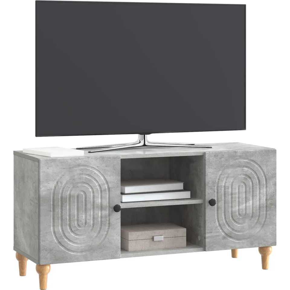 vidaXL TV-kast Betongrijs 102 x 34,5 x 50 cm Bewerkt hout