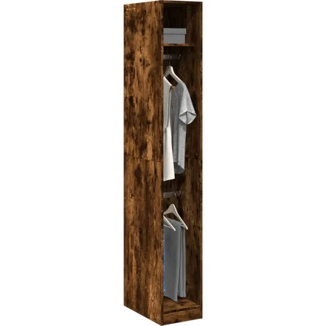 vidaXL Kledingkast 30x50x200 cm bewerkt hout gerookt eikenkleurig Bruin