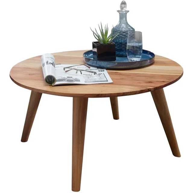 Cosmo Casa Salontafel - Massief acaciahout - 75 x 75 x 40 cm bruin