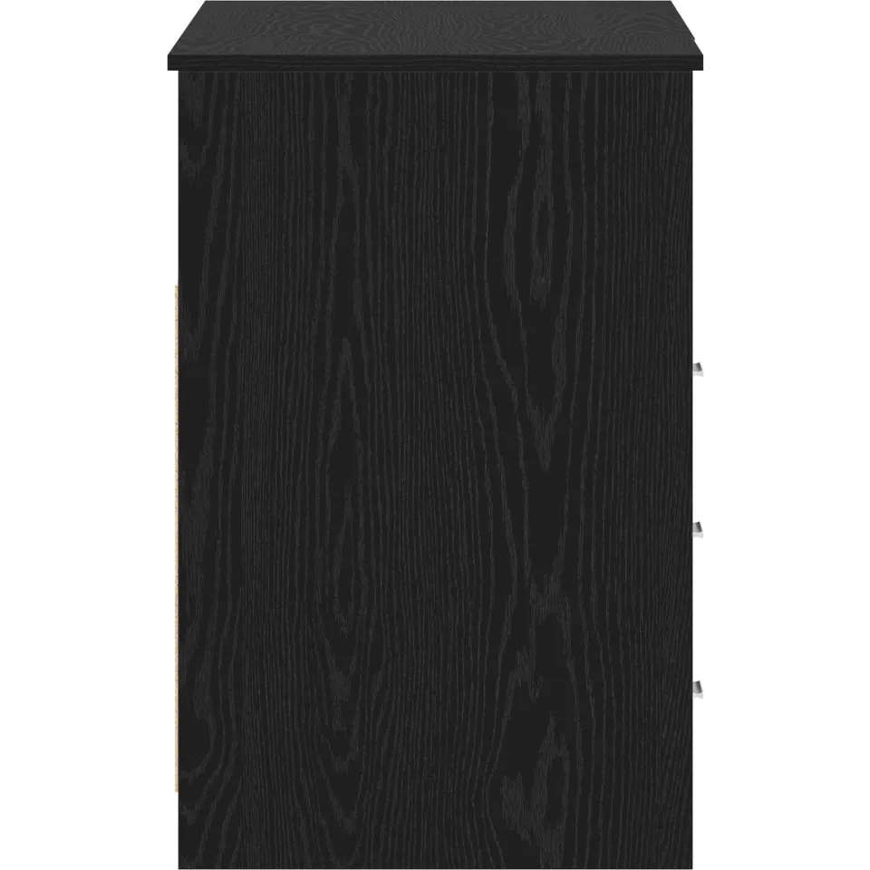 vidaXL Bureau met lade 2 st Zwart Eiken 140 x 50 x 76 cm Bewerkt hout, foto 3