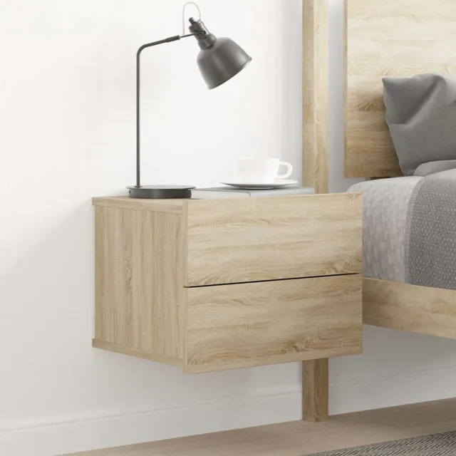 vidaXL Nachtkastje 40x30x30 cm bewerkt hout sonoma eikenkleurig, foto 2