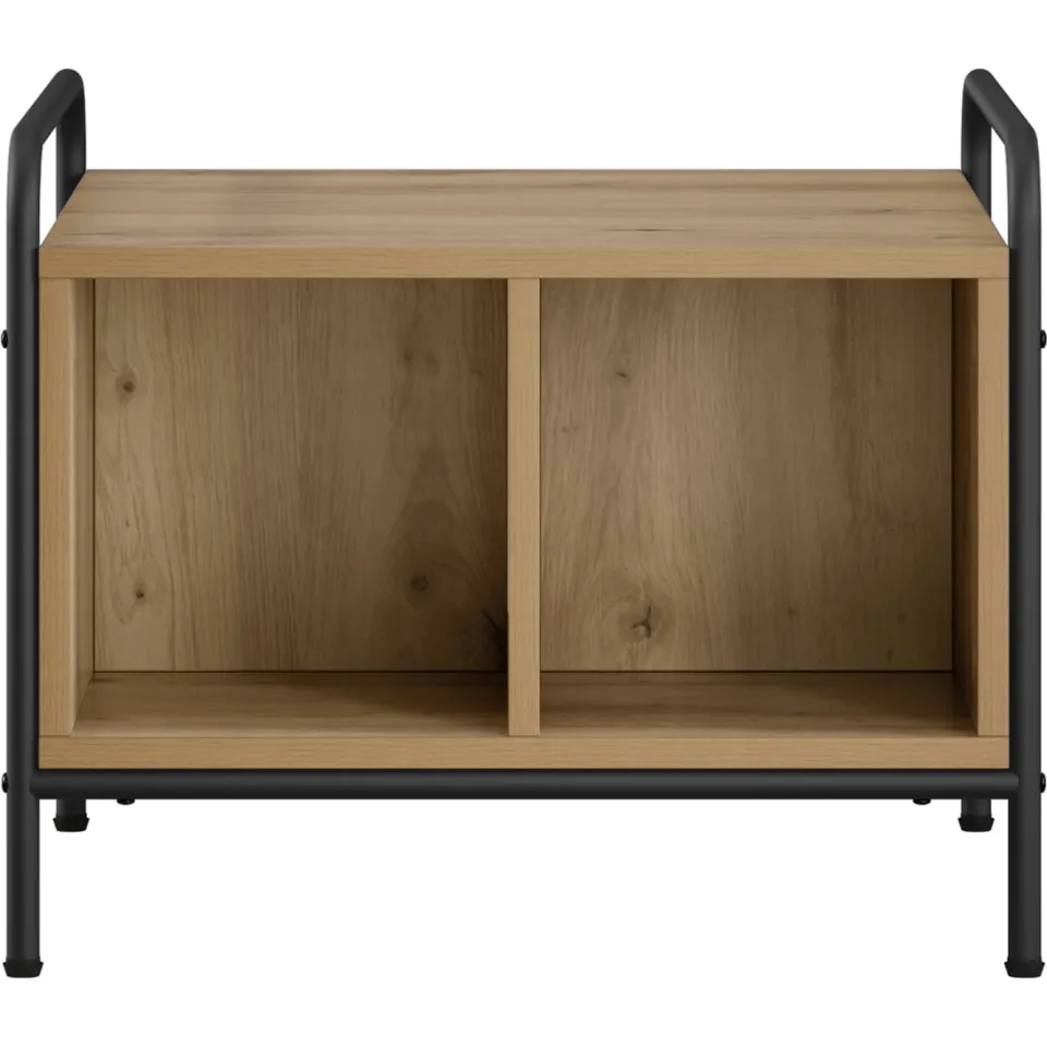 vidaXL Salontafel Artisanaal eiken 50 x 49 x 41 cm Bewerkt hout Bruin
