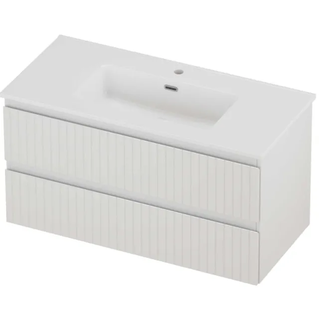 Proline Tribute Badmeubelset Porselein Elegant 1 Kraangat 100x46x54 cm Glans Wit Glans Wit