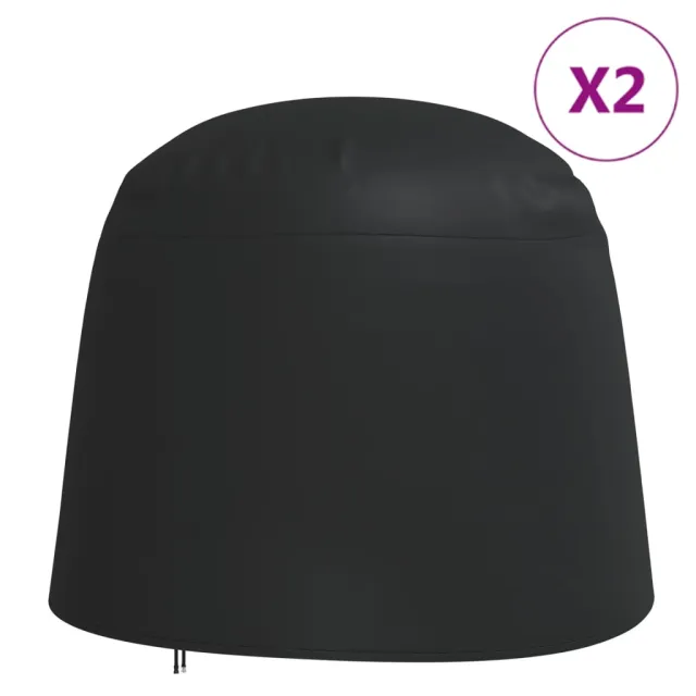 vidaXL Hoezen voor dubbele ei-stoel 2 Ø 230x200 cm 420D oxford zwart