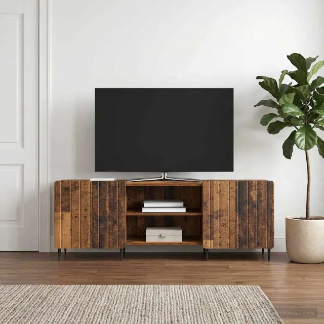 vidaXL TV-kast Oud hout 150 x 31 x 52 cm Bewerkt hout bruin, foto 2