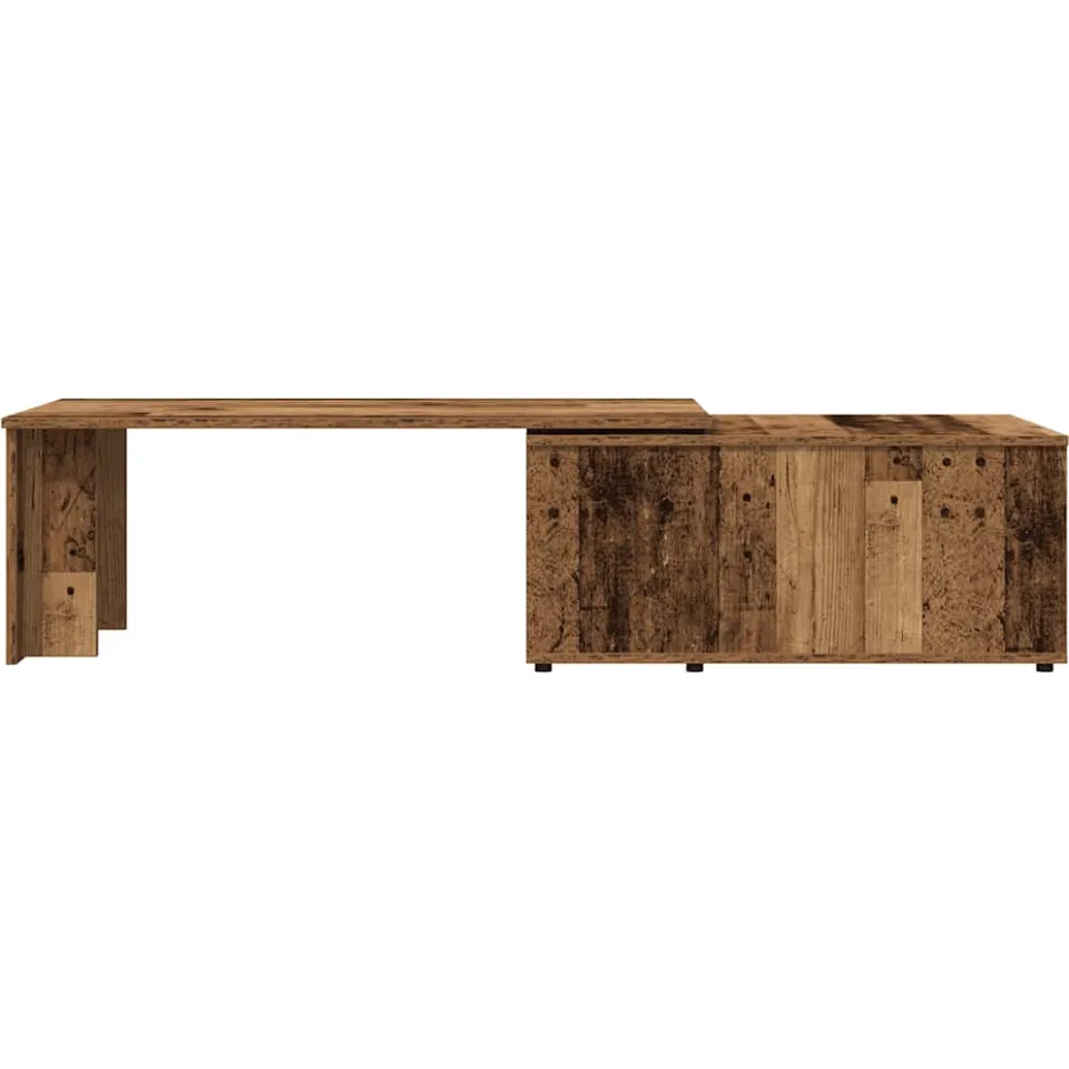 vidaXL Salontafel 150x50x35 cm bewerkt hout oud houtkleurig bruin, foto 4