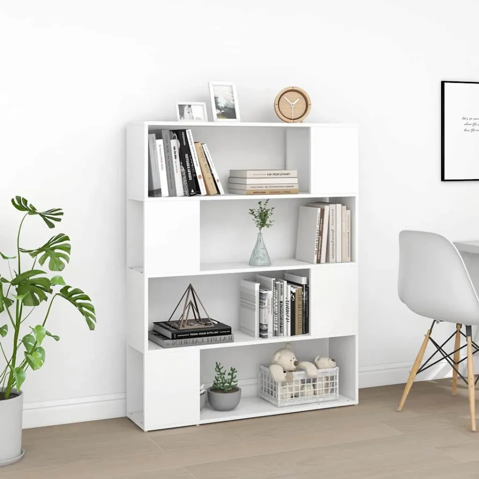 vidaXL Boekenkast/kamerscherm 100x24x124 cm wit, foto 2