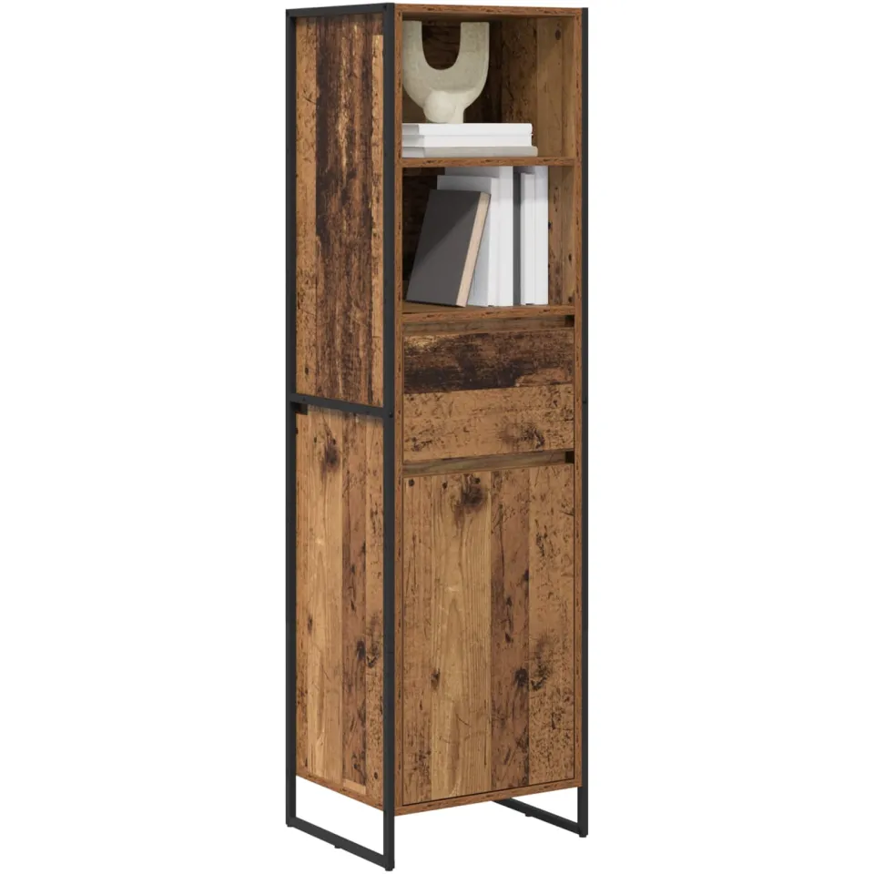 vidaXL Boekenkast Oud Hout 43 x 36 x 150.5 cm Bewerkt hout Bruin
