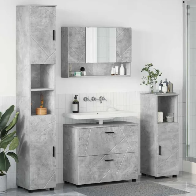 vidaXL Badkamermeubelset 4 st Beton Grijs 35 x 30 x 192 cm, foto 2