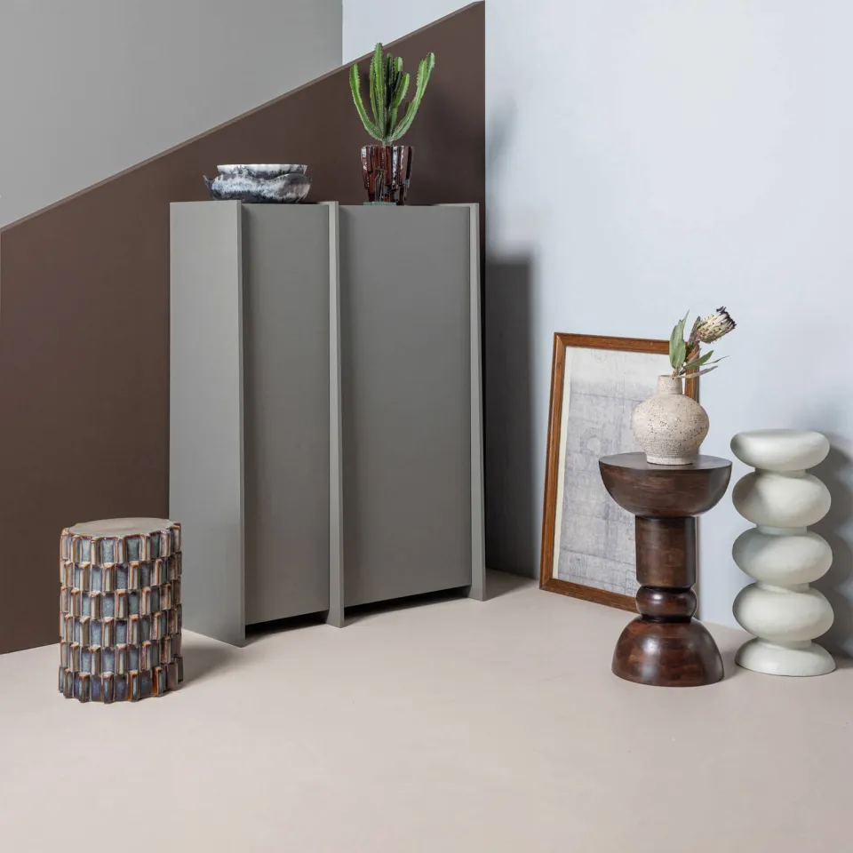 WOOOD Brock 2-deurs kledingkast warmgrijs warm grey, foto 4