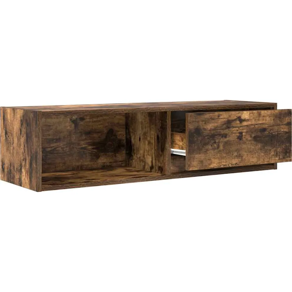 vidaXL Tv-meubels, 2 st 100x31x25,5 cm spaanplaat gerookt eikenkleurig, foto 4