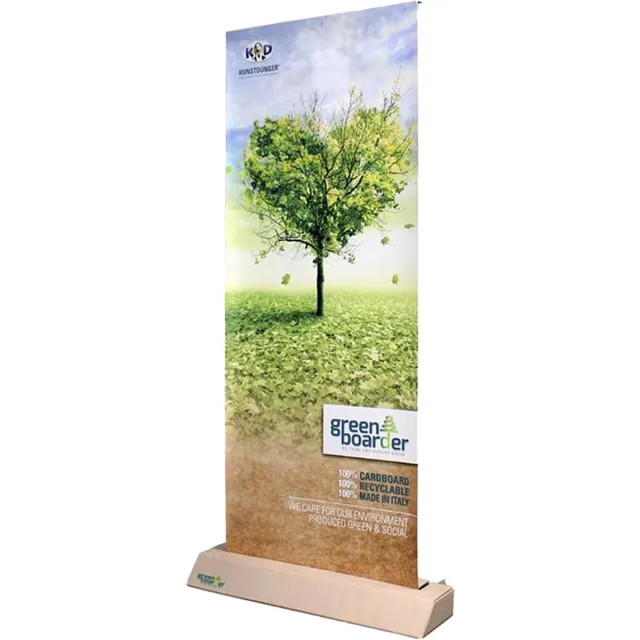 Kartent Kartonnen roll-up banner - Compleet systeem - 200 x 74 cm - Kartent Bruin
